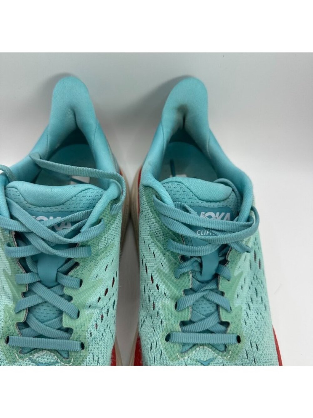 Hoka One One W Clifton 8 Shoes Womens Size 7.5 B Blue Coral Running Cushioned - Picture 4 of 9